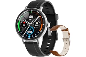 YOEVER Montre Connectée Homme Femme avec Réponse/Appel, 1.27" Cadran Dynamique - Fréquence Cardiaque/Sommeil/SpO2,Montre Connectée Femme pour Samsung/iPhone/Android, Étanche IP68, 110+ Modes Sport- Noir