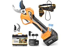 [Modelo Todo en Uno de Gama Alta] SWANSOFT PRU40 Tijeras de Podar Electricas, Profesional 40mm 21V 1050W 4Ahx2 Tesouras de Poda Podadora Electrica Bateria Tijeras Podar Bateria Corte Progresivo Viñas