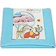 OYO BABY Cotton Waterproof Quick Dry Sheet For Baby|Bed Pad|Baby Bed Protector Sheet For Toddler Children(X-Large(200Cm X 140Cm),Sea Blue)