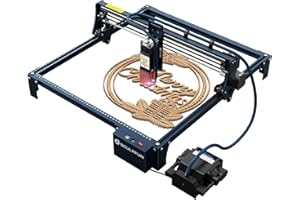 SCULPFUN S30 Pro La-ser Engraver Cutter, 10W Optical Power Engraving Machine with Automatic Full Air Assist Kit, Cut 6mm Plywood in One Pass, with Replaceable Lens Design and Limit Switch