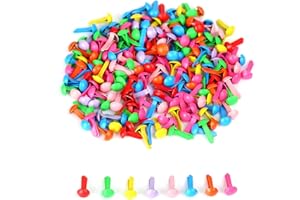 moinkerin 200 Pcs Split Pins Mini Brads Metal Brad Fasteners Split Pins Pastel, 4.5mm x 8mm Multicolor Round Brads for Paper Craft DIY Stamping Scrapbooking