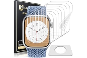 UniqueMe [8 Pack] Compatible for Apple Watch Series 7/8/9 41mm Screen Protector, Ultra Thin Clear Soft TPU Film Screen Protector, [Fingerprint Support] [Bubble Free] [Case Friendly]