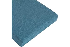 GGOTY Thick Chair Cushions Pad,40x40/45x45cm Garden Dining Chair Seat Pads Cushion,Indoor Outdoor Washable Seat Cushion Chair Pads (35X35X8CM,Blue)