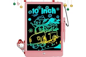 Bravokids 10 Inch LCD Writing Tablet,Doodle Board Drawing Tablet Toys for 3 4 5 6 7 8 Years Old Girls Boys, Electronic Drawing Pad for Kids, Educational Toys Christmas Birthday Gift for Kids (Pink)