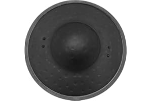 Lord of Battles Scudo per buckler martellato a mano, in acciaio calibro 16, modello standard, naturale, 30,5 cm, 16 g, Naturale, 12", 16g
