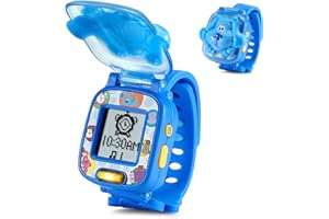 VTech VTech-123-611722 Blues Clues Tracce di Blue e Te Orologio apprendimento Giocattolo educativo per Bambini +3 Anni Voci Originali della Serie, Colore Blu, Versione ESP (3480-611722), único