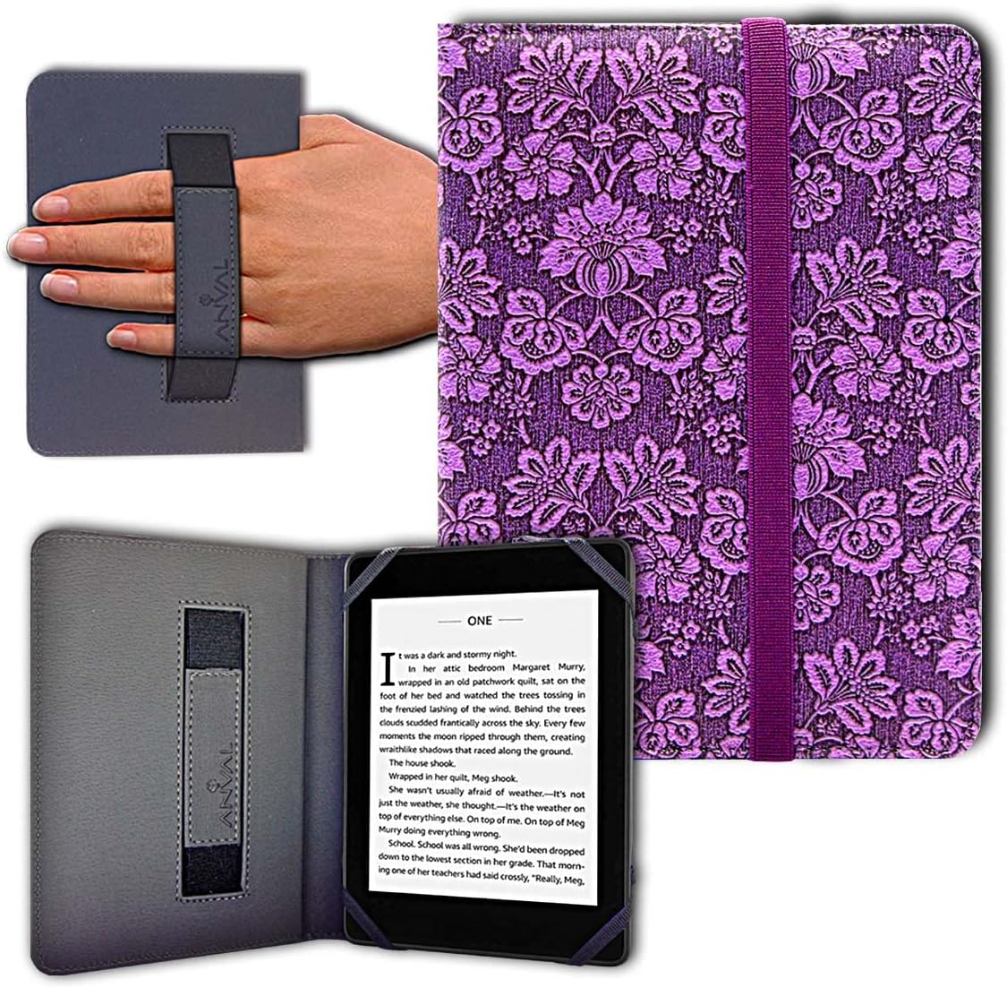 Funda para Libro electrónico eReader eBook de 6 Pulgadas - Kobo, Woxter, Tagus, BQ, Energy, SPC, Inves, Papyre, Wolder, Nolim - 6" Universal - elástico (167)