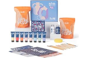 Sculpd Kit di ceramica per principianti con argilla ad asciugatura rapida, set di vernice e strumenti