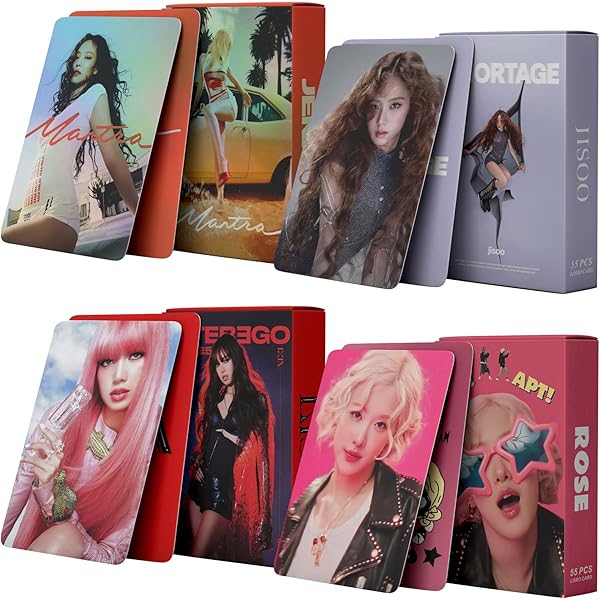 Cartes Photos Blackpink – Lot De 55 Cartes Lomo Kpop, 88x56 Mm, Collection Complète JISOO, JENNIE, ROSÉ, LISA