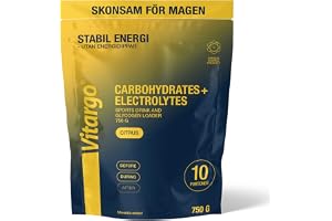 Vitargo Kolhydrater Pulver med Elektrolyter, 750 g Isotonisk Sportdryck Pulver - Snabb Energi Före och Under Träning, Skonsam