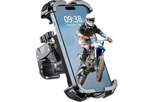 Babacom Handyhalterung Motorrad [1s Auto-Sperre] [360° Anti-Shake] Handyhalterung Fahrrad Lenker für City & Mountainbike, Kompatibel mit iPhone 15/16, Galaxy S25 (4,7”–6,8”), Werkzeugfreie Montage