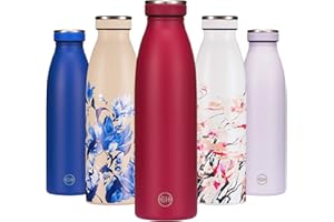 B2DO for GH Borraccia Termica 500ml Borgogna| Bottiglia d'Acqua Acciaio Inox Thermos| Bottiglia per Acqua Isolamento Sottovuoto| Doppia parete isolato | Termica bottiglia Senza BPA