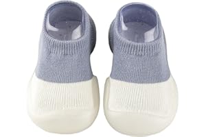 FADCAER Chaussettes Bébé Chaussures pour Garçons Filles, Bébé Première Chaussures Semelle Souple