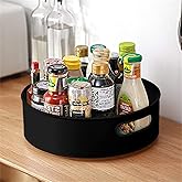 Spenfrone® Multi-Purpose 360° Rotating Organizer Tray/Kitchen Organizer/Multi- Function Rotating Tray/Cosmetic Organizer (Black, Pack of 1)