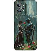 Gramaphone Realme GT 2 Pro ile Uyumlu Retro Desenli Telefon Kılıfı + Ekran Koruyucu - 5839