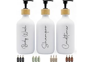 FCINNOVA schampo flaskor för fyllning – tvålpump set vit 3 x 500 ml