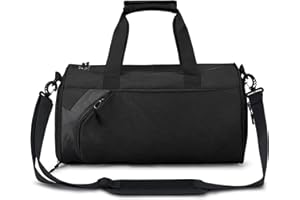 Averrex Sport Gym Bag for Women Men, Gym Duffle Bag with Shoes Compartment and Waterproof Wet Pockets, Overnight Travel Weekend Holdall Bags Fitness Handbag for Sport Travel Training Journey (Black)