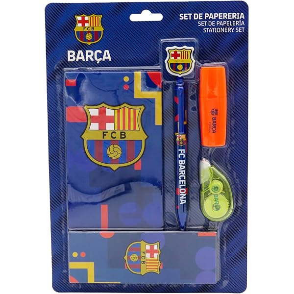 Set Cancelleria FC Barcelona Ufficiale - Matite, Gomma, Astuccio E Temperino, Colore Blu - Foto 2