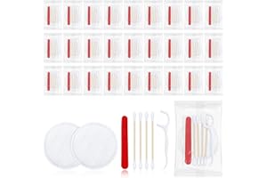 LLHQAMT Hotel Vanity Set, Hotelbedarf Toilettenartikel einzeln verpackt, Hotel Vanity Kit mit Wattepads, Wattestäbchen, Zahnseide und Nagelfeile (50 Stück)