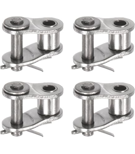 Safety Chain Connector Link Uxcell 6Pcs #35 Chain Offset Half Link Roller, 3/8 Pitch Carbon Steel Master Link Tool