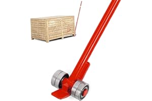 VEVOR Barra a Leva 3T 6600 LBS Piede di Porco per Trasporto Pesante Barra di Sollevamento con Ruote e Impugnatura Ergonomica in Acciaio da 1,5 m Leggera e Portatile per Sollevamento di Carichi Pesanti