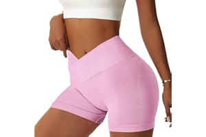 BOVLDEMT Cycling Shorts Women Crossover Gym Shorts with Pockets Ultra-Thin for Summer