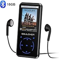 MP3 Player, 16GB Bluetooth MP3 Player mit Kopfhörer, MP3 Player Kinder mit Lautsprecher FM Radio Voice Recorder 2.4 Zoll…