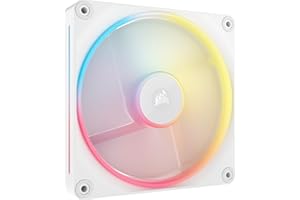 Corsair iCUE LINK LX140-R RGB 140mm PWM Reverse Fan – Single Fan – Low-Noise, Magnetic Dome Bearing, Dual Light Loops, QuikTurn™ Screws, Zero RPM Mode – White