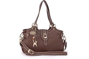 Catwalk Collection Handbags - Damska Skórzana Torebka na Ramię - Średnia Torba Crossbody - Odpinany Regulowany Pasek - Nicole