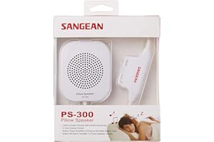 Sangean PS-300 Pillow Speaker with In-line Volume Control and Amplifier (White)