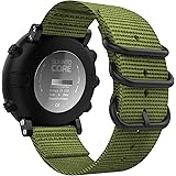 MoKo kompatybilny z Suunto Core, regulowany, wymienny pasek na nadgarstek z tkanym nylonem z podwójną klamrą do Suunto Core S