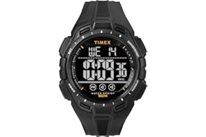 Timex Sport zegarek męski 43 mm – czarny pasek z żywicy, tarcza cyfrowa, koperta w kolorze czarnym, TW5M63700