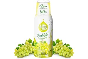 FruttaMax - Concentrado de jarabe de frutas | Menos azúcar | con un 60% de contenido de fruta | adecuado para máquina de refrescos 500ml (Uva)