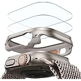 ESR Apple Watch Ultra 3/Ultra 2/Ultra i&ccedil;in Ekran Koruyucu ile Ultra Kılıf 49mm (2025) Askeri Sınıf Koruma, Al&uuml;minyum Alaşımlı
