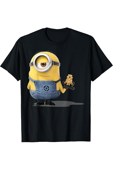 Maglietta Minions Despicable Me - Stampa Dave Con Lingua Fuori, Cotone Comfort - Foto 5