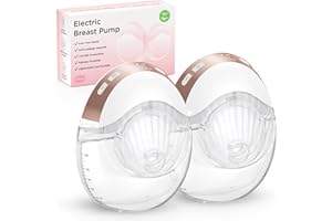 Haokoo Milchpumpe Elektrisch Freihändig - Integrierte Elektrische Milchpumpe Tragbar für mehr Privatsphäre, Auslaufsicheres Upgrade, 3 Modi und 12 Stufen, mit 17/19/21/24mm Flansch, 2 Stück