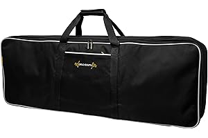 TIGER World Rhythm WR-104 Borsa per tastiera con tracolla - Borsa imbottita per tastiera/pianoforte digitale a 61 tasti - 1060 x 448 x 178mm