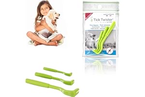 Tick Twister® - Set mit 3 Zeckenhaken im Beutel - Ermöglicht Zeckenentfernung bei Hunden, Katzen, Pferden und Männern - Original Zeckenentferner