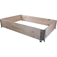 BigDean Palettenrahmen Aufsetzrahmen Stapelrahmen Europalette LxBxH ca. 120x80x19,5 cm Holzrahmen Palettenaufsatz…