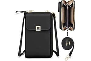 Howala Crossbody Phone Bag for Women Small Cellphone Shoulder Bags Handbags with Card Slots PU Leather Phone Wallet Mobile Phone Bags Zipper Cross Body Phone Purses Adjustable Shoulder Strap