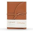 Kitabby - Legacy Twist - A6 Size - Hard Bound Notebook with an Antique Looking Wrap-around Strap - PU Leather Cover Material - (Tan)