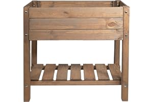 ‎MGC24 mgc24 Hochbeet Massiv S - Kiefernholz Braun rechteckig für Garten/Terrasse/Balkon - 79 x 40 x 78 cm