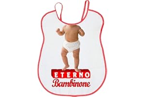 PASSAPAROLA Bavagliolo/Bavaglio/Bavaglione per Adulti,Anziani,spiritoso,divertente, simpatico,umoristico,cotone100%, MADE IN ITALY,doppio strato jersey più spugna dim.53x49 cm.