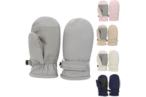 SRTUMEY Waterproof Kids Gloves Mittens Winter Cold Weather Fleece Lined Thermal Warm Snow Ski Cycling Glove Adjustable Comfort Mittens Winter Gloves Boys Gloves Kids 2-4 Years