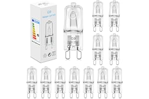 BROTOU 12er Pack G9 Halogenlampen, G9 Halogen Leuchtmittel 25W 230V 2800K Dimmbare G9 Halogen Glühbirnen für Backofenlampe Mikrowellen Herd Deckenleuchten (12er-25w)