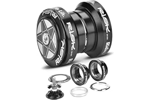 Yosoo Health Gear Aluminum Alloy Mountain Bike Headset, 28.6mm Straight Steerer Fork Compatible, 34mm Cycling Headset Replacement (Black)