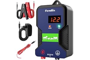 YYYUYONG 15KM Recinzione elettrica per animali,2J Recinto Elettrico con LED Display per Galline Pecore maiali Volpi Mucche,Elettrificatore per azienda agricola pascolo giardino (Blu)