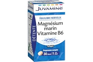 JUVAMINE - Equilibre Nerveux - Magnésium Marin 300mg + Vitamine B6-30 Comprimés
