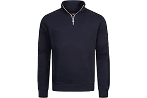 Höhenhorn Troiberg Herren Pullover 1/4 Zip Sweatshirt Troyer mit Kragen Blau 3XL Blau 3X-Large