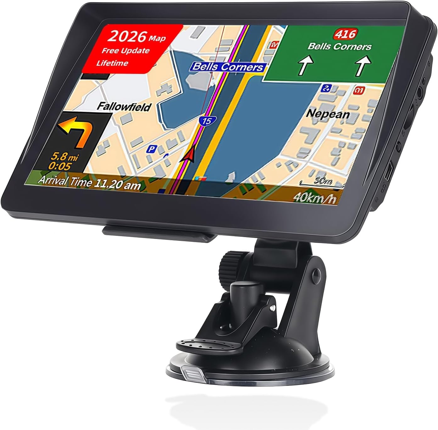 IGEAIIE 7 Inch Sat Nav for Car, HGV Truck, HD GPS Navigation System with UK & Europe Maps 2026, Lifetime Free Updates, Support Postcode Search, Voice Guidance, Speed Camera Alerts, and POI